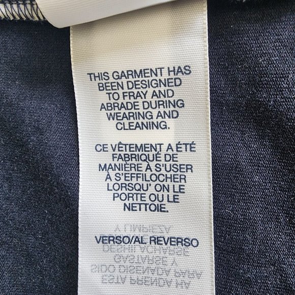 Pre-loved Tommy Hilfiger Blue/White Sheer Front Square Pattern T-shirt. Size XXL - Picture 13 of 16